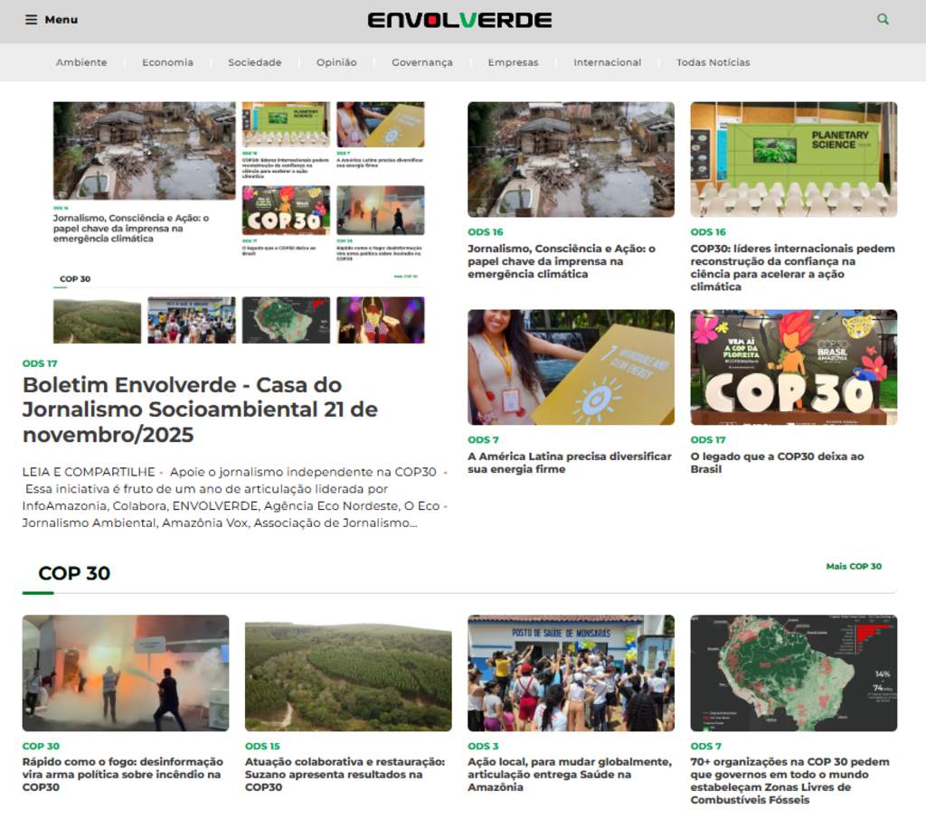 Boletim Envolverde - Último Final de Semana da COP30 - 23/11