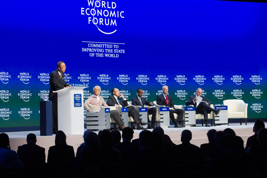 Ban Ki-moon participa do Fórum Econômico Mundial em Davos. Foto: ONU/Mark Garten