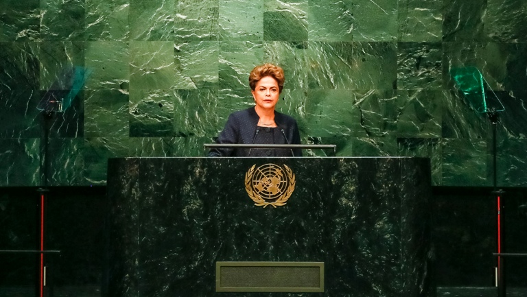 Presidente Dilma Rousseff anunciou a INDC brasileira no último domingo, durante a Conferência da ONU para a Agenda do Desenvolvimento Pós-2015. Foto: Roberto Stuckert Filho/ PR